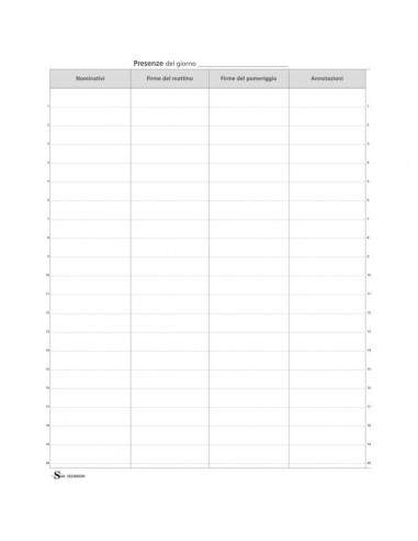 Registro firme presenze Semper Multiservice - 245x310 mm - SEE000500 Semper Multiservice - 1