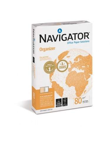 Carta Organizer Navigator - 2 fori - A4 - 80 g/mq - 110 µm - 1591UN (conf.5)