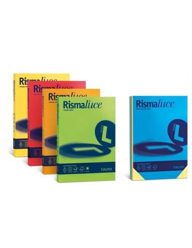 Cartoncino colorato Rismaluce Favini A4 - 140 g/mq - assortiti 5 colori - A65x214 (risma200)