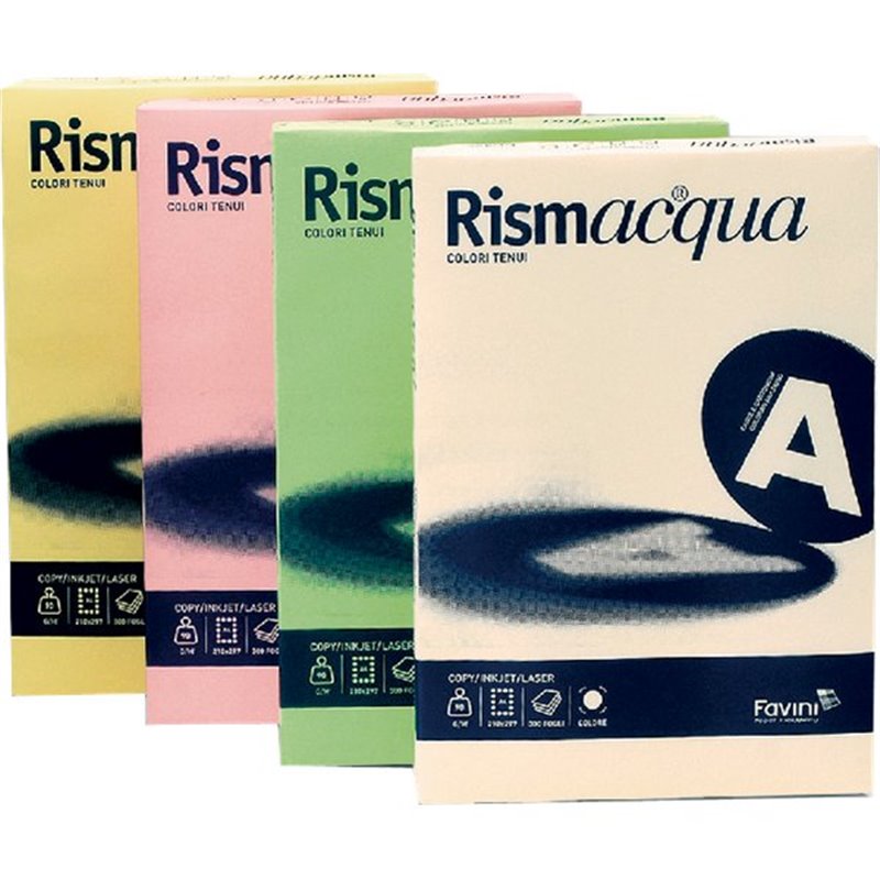 Cartoncino colorato Rismacqua Favini A4 - 140 g/mq - celeste - A65T204  (risma200)