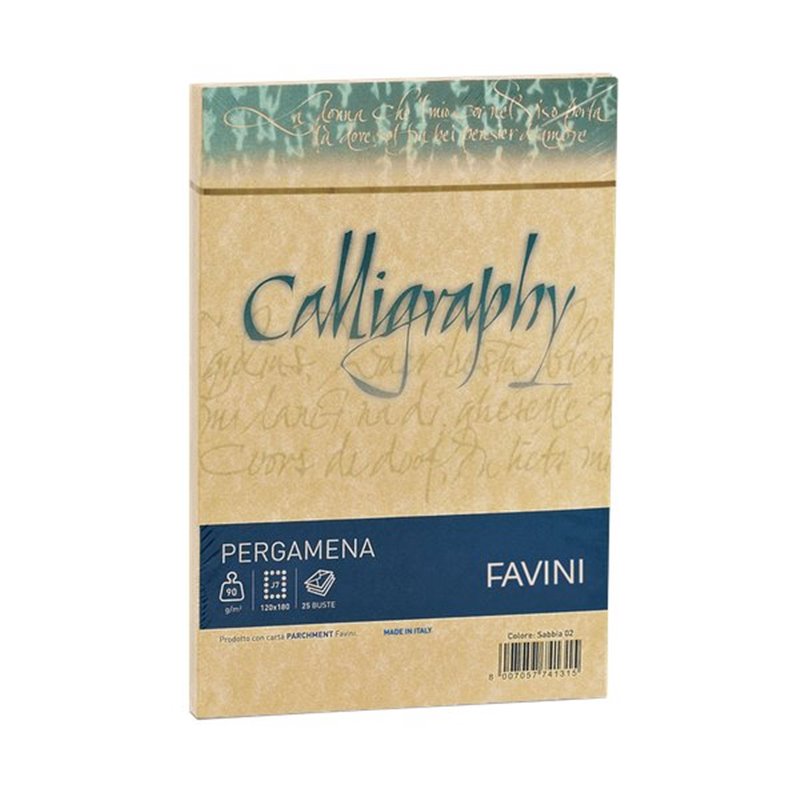 Buste Calligraphy Pergamena Favini - buste - 90 g/m2 - cm. 12x18 - oro -  A57W207 (conf.25)