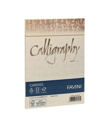 Calligraphy Canvas Ruvido Favini - bianco - 12x18 cm - 100 g - A570417 (conf.25)