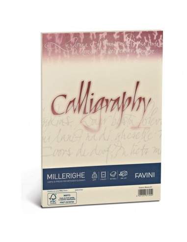 Calligraphy Millerighe Rigato Favini - avorio - fogli - A4 - 100 g - A69Q224 (conf.50)