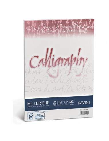 Calligraphy Millerighe Rigato Favini - bianco - fogli - A4 - 200 g - A690324 (conf.50)