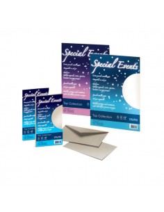 Carta e buste metallizzate Special Events Favini - sabbia - buste - 11X22 cm - 120 g/mq - A57N154 (conf.10)