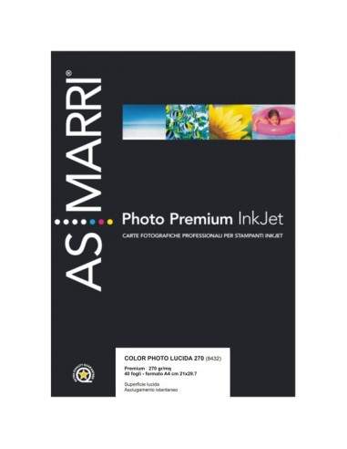 Carta fotografica lucida Premium AS Marri - Lucida - A4 - 270 g/mq - 8432 (conf.40)