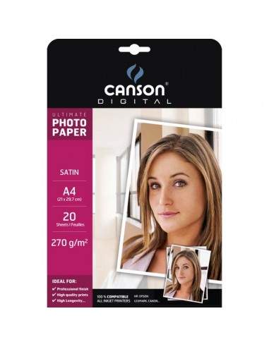 Carta fotografica Satin A4 270g Canson C200004329 (conf.20)