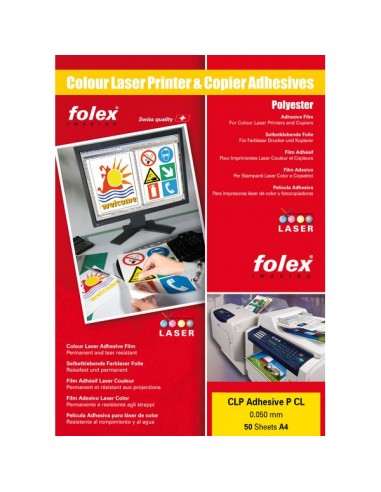 Film adesivo per stampanti Folex - A4 - bianco lucido- 2999W.050.44100 (conf.50)