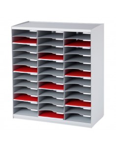 Sistema di smistamento corrispondenza Paperflow - 36 scomparti - grigio - 67,4x30,8x79,1 cm - 803.02