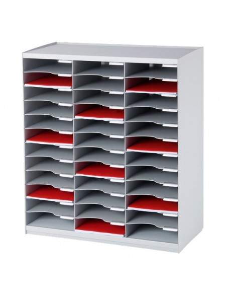 Sistema di smistamento corrispondenza Paperflow - 36 scomparti - grigio - 67,4x30,8x79,1 cm - 803.02