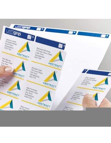 Etichette bianche per buste Ultragrip™ Avery - laser - 63,5x33,9 mm - et/ff 24 - L7159-15 (conf.15)