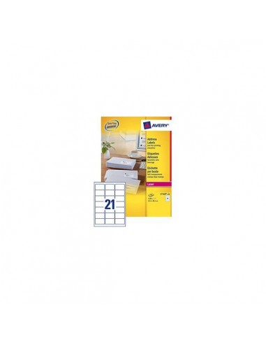 Etichette bianche QuickPeel™ x indirizzi ecologiche,FSC Avery - 63,5x38,1 mm - L7160-100 (conf.100)