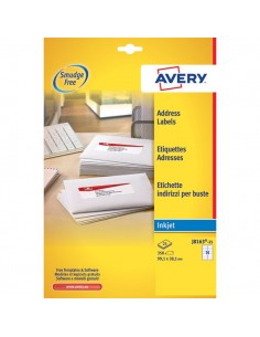 Etichette bianche QuickDry per indirizzi Avery - 99,1x38,1 mm - 14 et/ff - J8163-25 (conf.25)