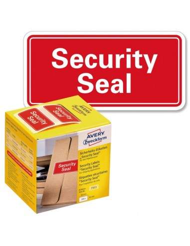 Sigilli di sicurezza Avery "Security Seal "- diam. 38 mm - 125 et/rotolo - rosso - 7312