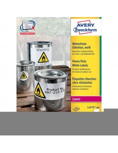 Etichette in poliestere Avery - laser - bianco - 210x297 mm - 1 - vivi - L4775-100 (conf.100)