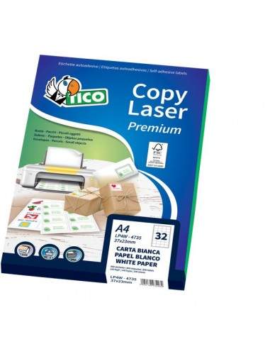 Etichette Copy Laser Prem.Tico per CD Las/Ink/Fot CD Ø 117mm bianco - LP4W-CD117 (conf.100)