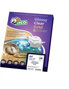 Etichette sagomate cornice Tico - oro - 45x21 mm - 48 - GL4-4521 (conf.100)