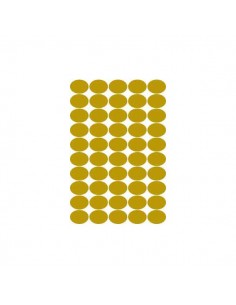 conf. 100 Etichette satinate oro ovali - 36x27 Tico GL4-3627