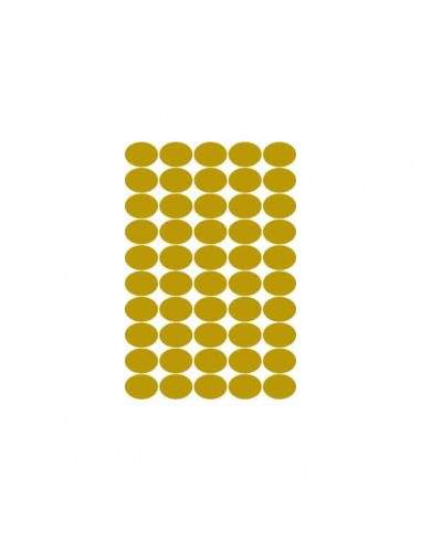 conf. 100 Etichette satinate oro ovali - 36x27 Tico GL4-3627