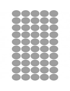 Etichette satinate argent ovali 36x27 Tico SL4-3627 (conf 100)