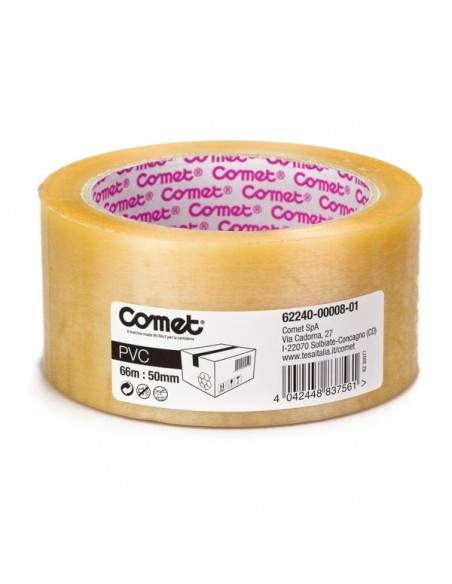 Nastro da imballo Comet 62240 Comet - 50 mm x 66 m - trasparente - 62240-00008-01