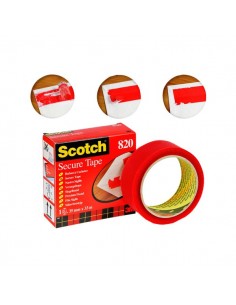Nastro Scotch® Secure Tape - 35 mm x 33 m - rosso - 93008