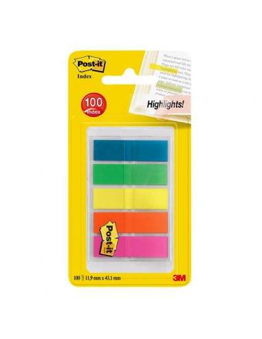 Post-it® Index Full Color 683 - arancio, blu, giallo, verde, viola - 683-HF5EU (conf.5)