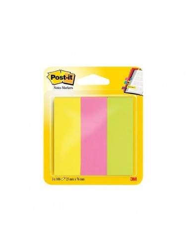 Post-it® Notes Markers - 25x76 mm - giallo, rosa, verde - 671-3 (conf.3)
