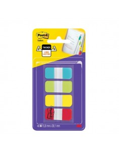 Segnapagina Post-it® Index Strong Mini Post-It - turchese, verde lime, giallo, rosso - 676-ALYR (conf.4)