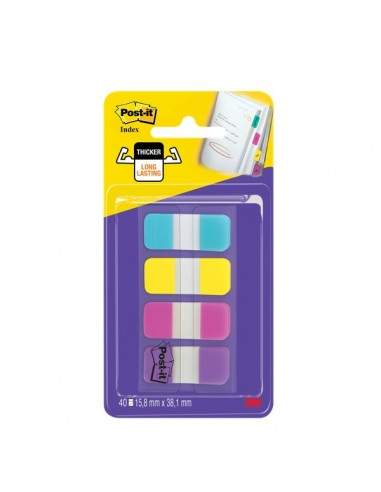 Segnapagina Post-it® Index Strong Mini Post-It - turchese, giallo, rosa, viola - 676- 676-AYPV (conf.4)