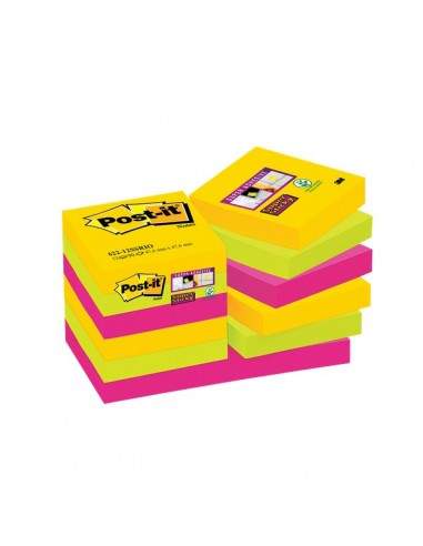 Foglietti Post-it® Super Sticky Rio De Janeiro Post-It - 47,6x47,6 mm - 622-12SSRIO-EU (conf.12)