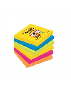 Foglietti Post-It® Super Sticky Rio De Janeiro  - 76x76 mm - 654-6Ss Rio-Eu (Conf.6)