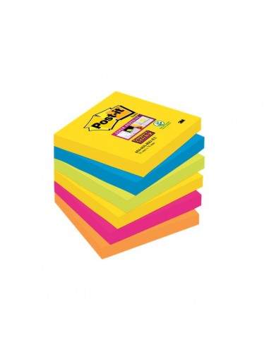 Foglietti Post-It® Super Sticky Rio De Janeiro  - 76x76 mm - 654-6Ss Rio-Eu (Conf.6)