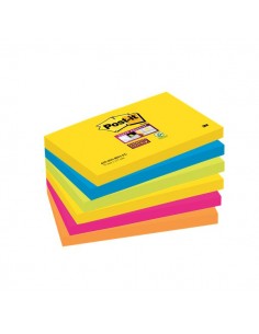 Foglietti Post-It® Super Sticky Rio De Janeiro  - 76x127 mm - 655-6Ss Rio-Eu (Conf.6)