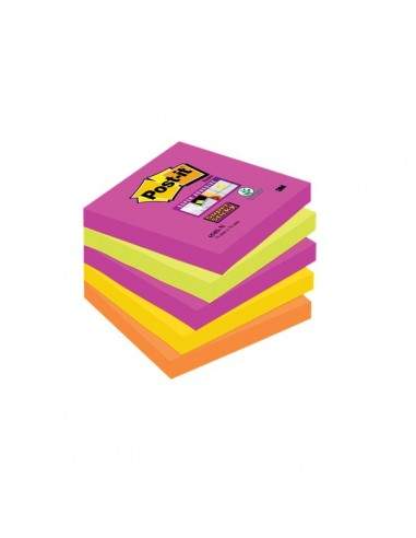 Post-it® Super Sticky  Cape Town - 76x76 mm - arancione, rosa, verde, corallo, giallo oro - 654S-N