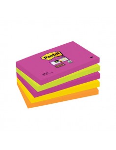 Post-it® Super Sticky  Cape Town - 76x127 mm - arancione, rosa, verde, corallo, giallo oro - 655S-N