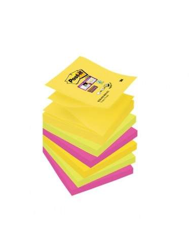 Ricariche Di Foglietti Post-It® Super Sticky Z-Notes Colorate  - 76x76 mm - R330-Ss-Rio-Eu (Conf.6)