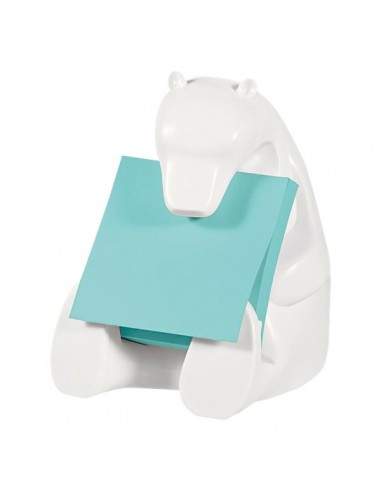 Dispenser Orso Post-it® Z-Notes + 1 ricarica di foglietti Acquamarina - BEAR-330