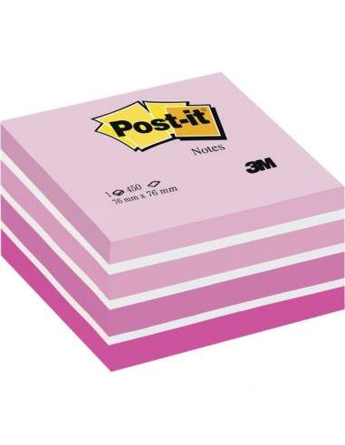 Post-it® Cubi Pastello - 76x76 mm - rosa pastello,rosa corallo,rosa neon,rosa ultra,bianco - 2028-P