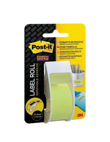 Etichette riposizionabili in rotolo Post-It - 25,4 mm x 10,1 m - verde - 2650-GEU