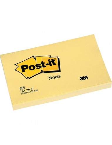 Post-it® Note Giallo Canary - giallo canary - 76x127 mm - 655 (conf.12)