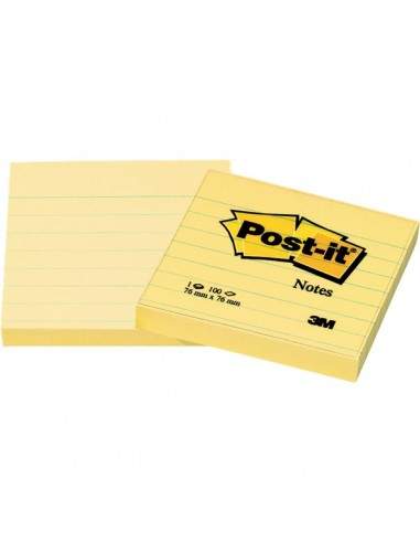 Post-it® Note Giallo Canary a righe - giallo canary - 76x76 mm - righe - 630-6PK (conf.6)