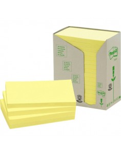 Post-it® Note in carta riciclata - giallo - 127x76 mm - 655-1T (conf.16)