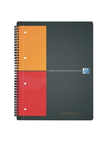 Blocco spiralato ACTIVEBOOK INTERNATIONAL Oxford - A4+ - 80 ff - 5 mm c/marg. - 100104329
