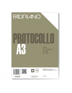 Fogli protocollo Fabriano - standard - bianco - 66 g/mq - 02010566 (conf.200) Fabriano - 1