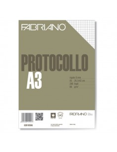 Fogli protocollo Fabriano - standard - 5 mm - 66 g/mq - 02810566 (conf.200) Fabriano - 1