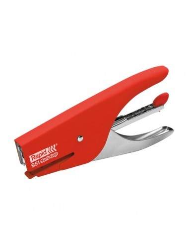 Cucitrice a pinza Supreme S51 Soft Grip Rapid - rosso - 10538747