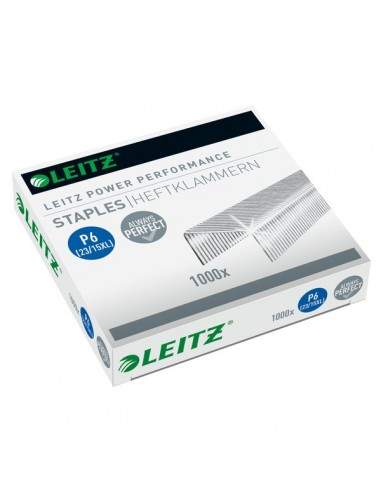 Punti cucitrice Leitz 5553 per alti spessori - Punti metallici 23/15xL - 55790000 (conf.1000)