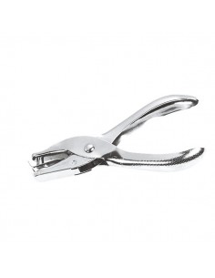 Perforatore a un foro Lebez - 8 fogli - argento - 5810
