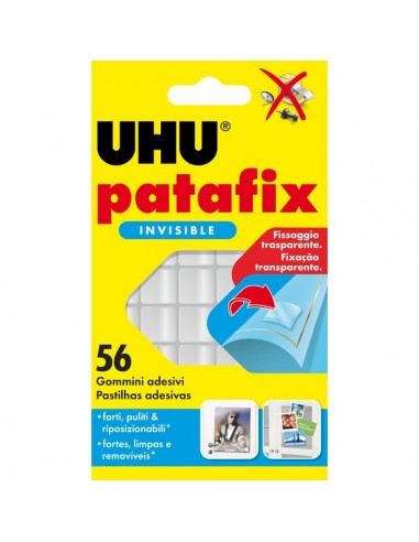 Gomma adesiva UHU® Patafix UHU - trasparente - D1601 (conf.56)